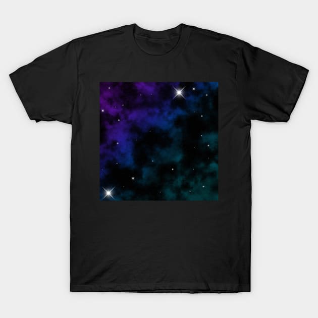 Dark Galaxy Pattern T-Shirt by WiseWitch